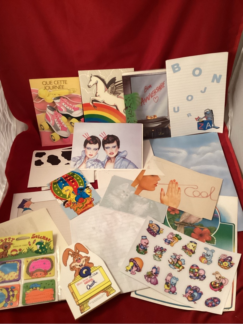 Mismatched stationery Greeting Cards, Stickers